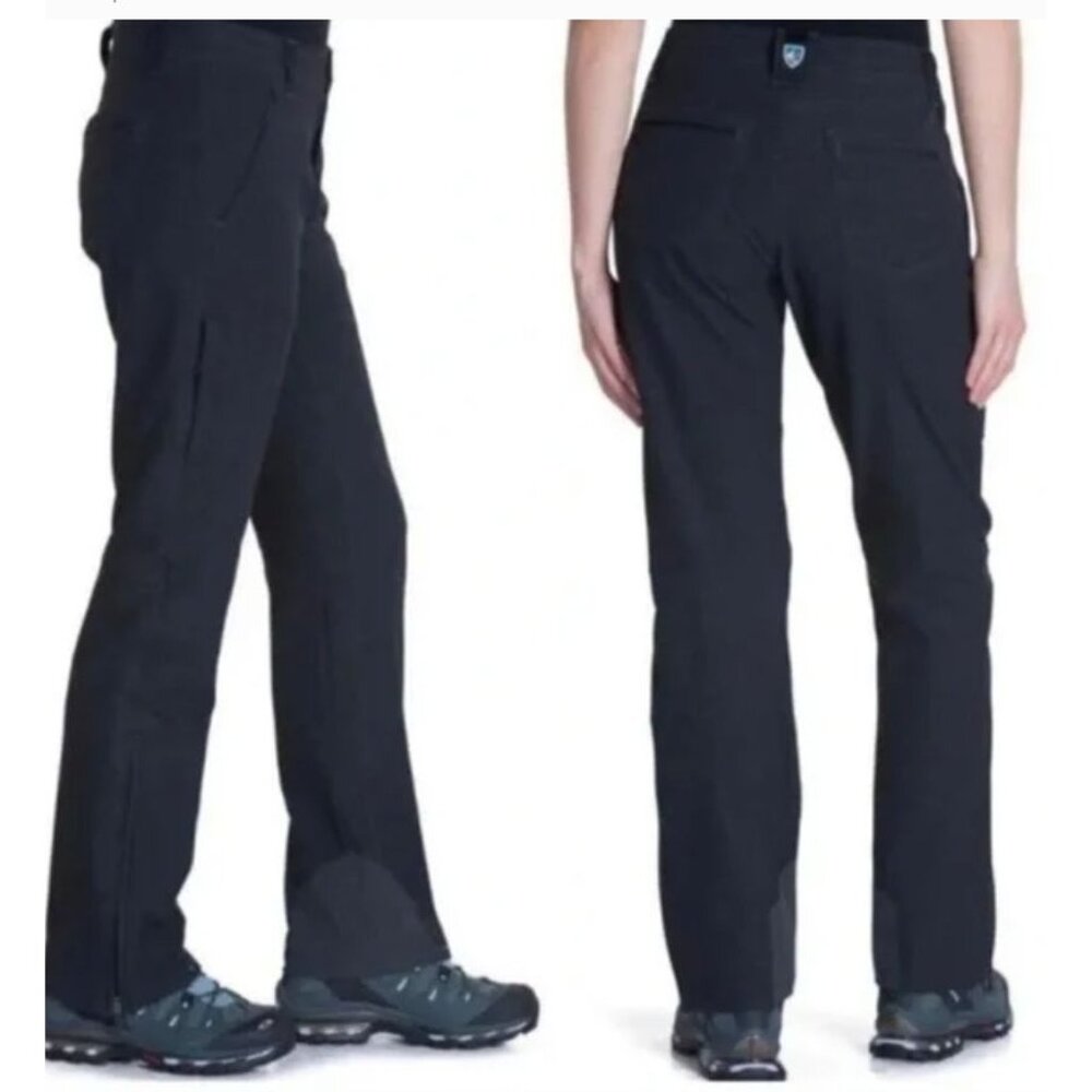 NWT Kuhl Klash Softshell Pants Size 12 Short Black MSRP$139 Water Resistant